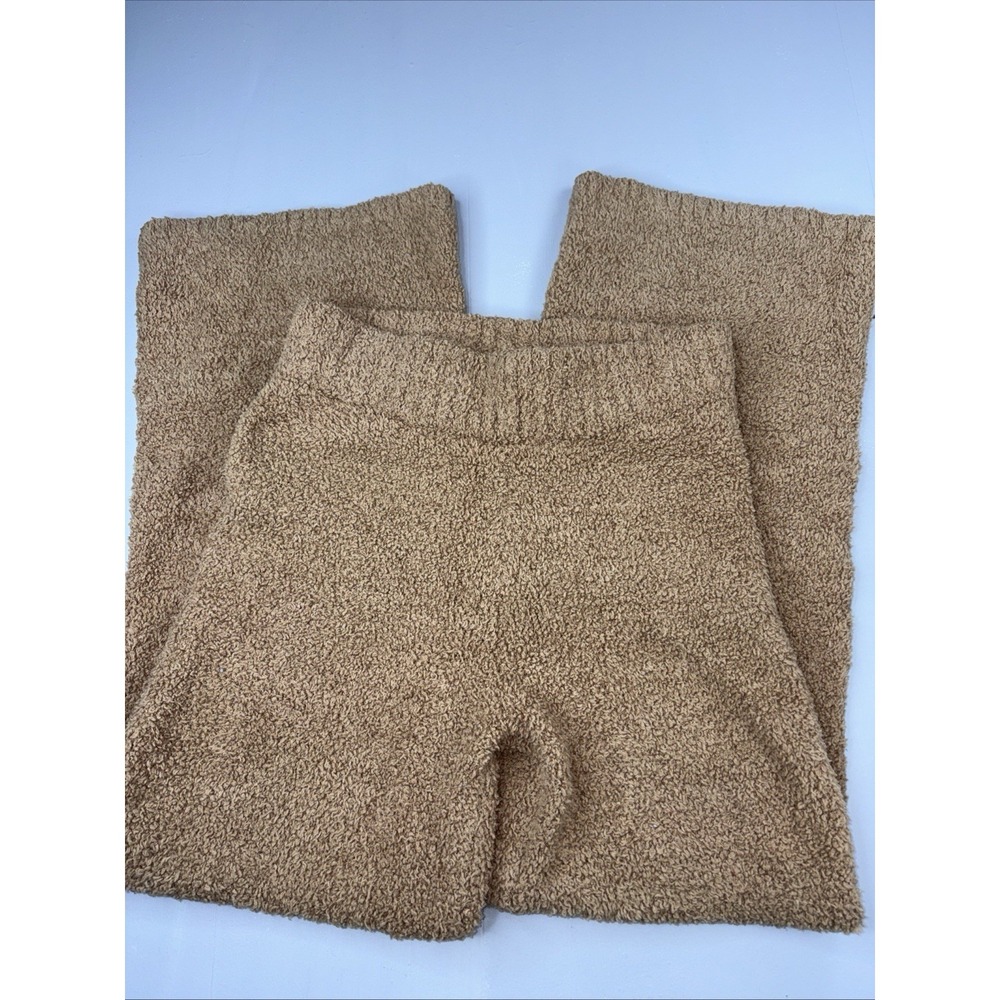 Skims Cozy Knit Wide Leg Lounge Pants in Camel Size L/XL